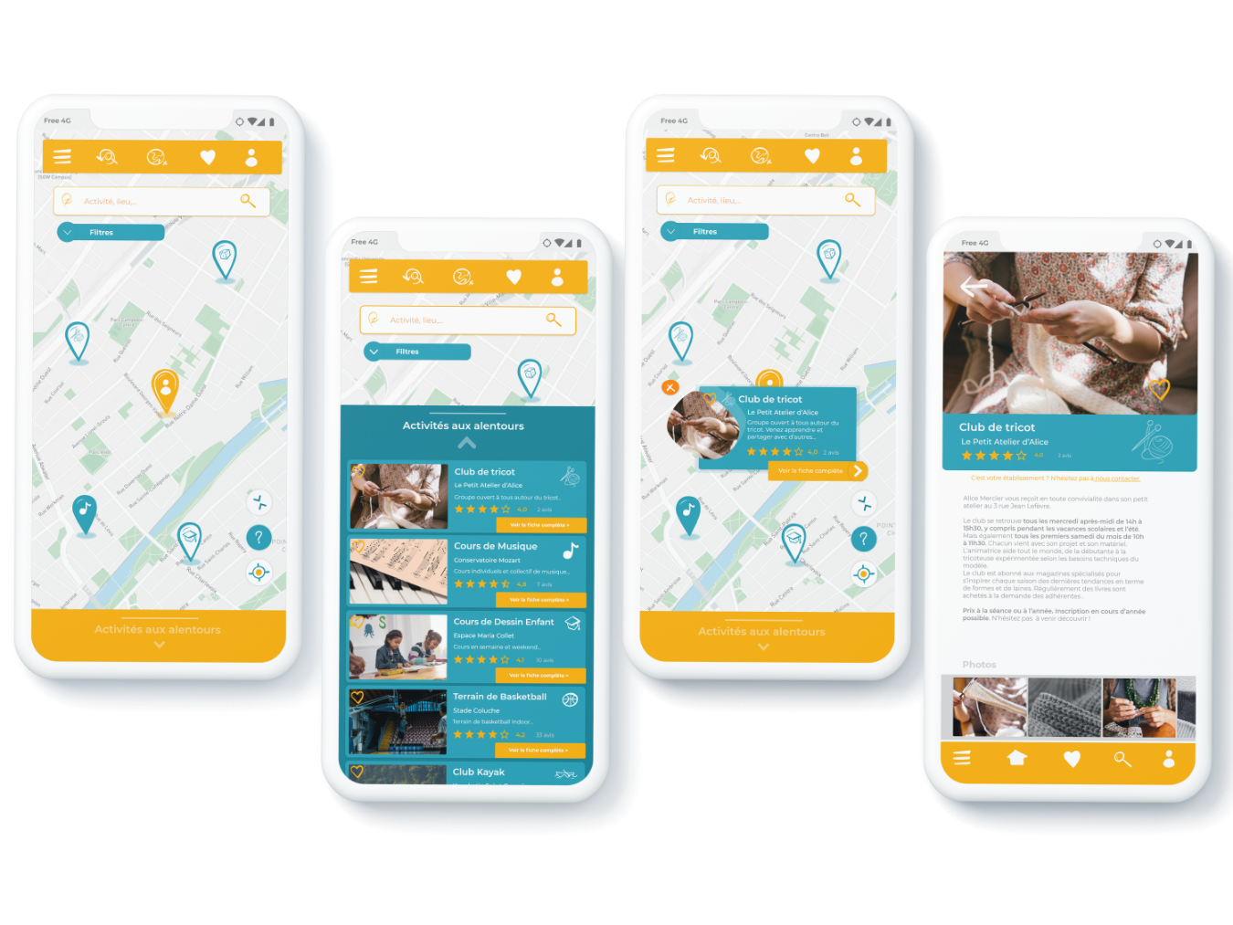 Mockups plusieurs smartphones clay droits 4
