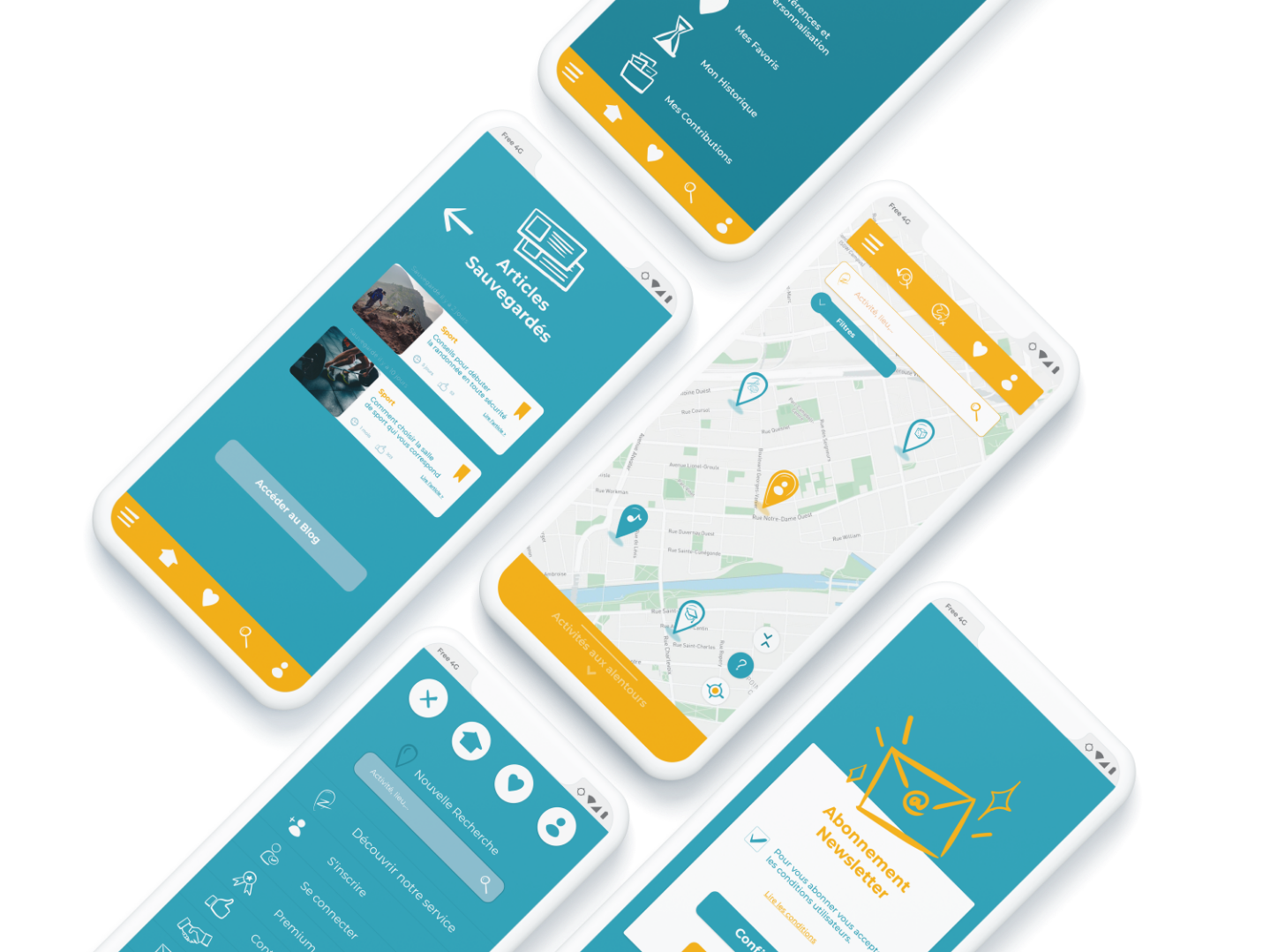Mockups plusieurs smartphones clay transparent